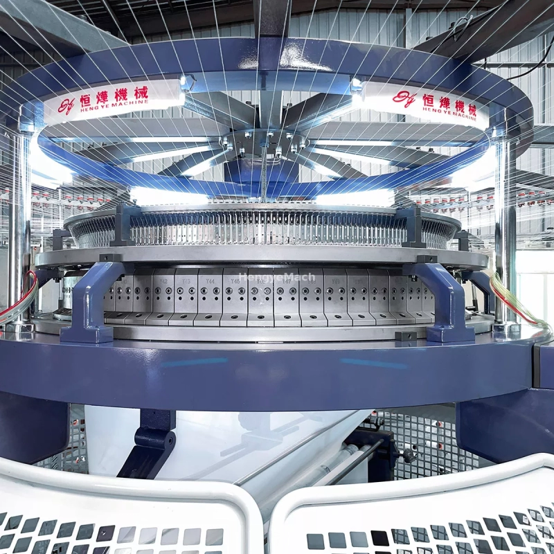 High Leg Single Jersey Circular Knitting Machine - Model HY-SO-H2 by HENGYE - Efficient, Versatile, High-Quality Fabric Production